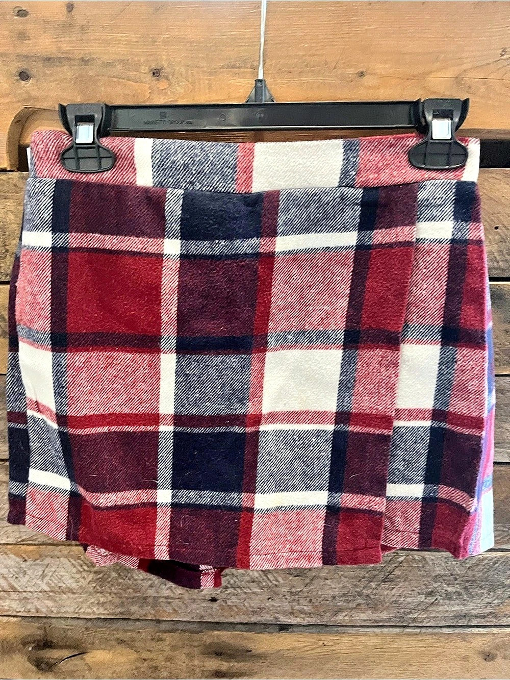 Plaid Mini Skirt in Red & Blue